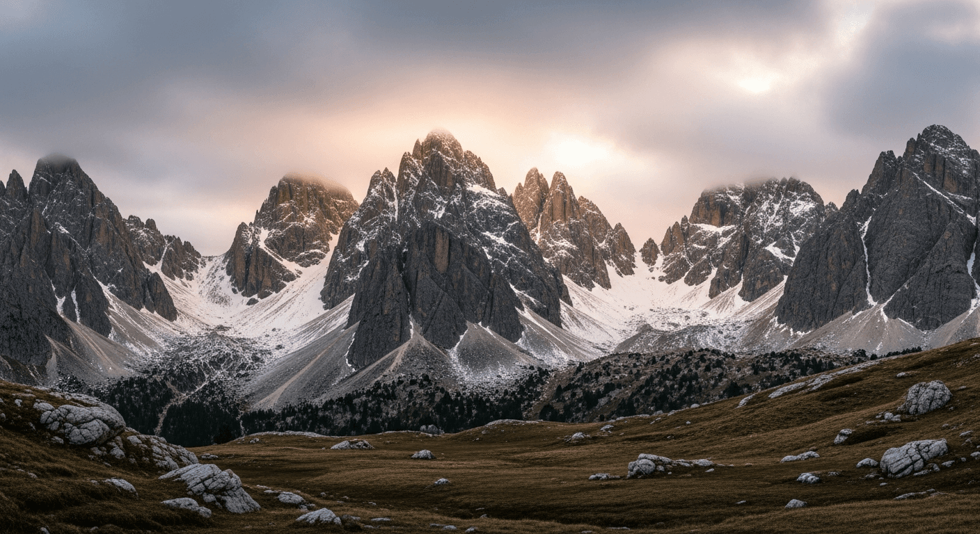 Mountain wilderness landscape for backcountry hunting